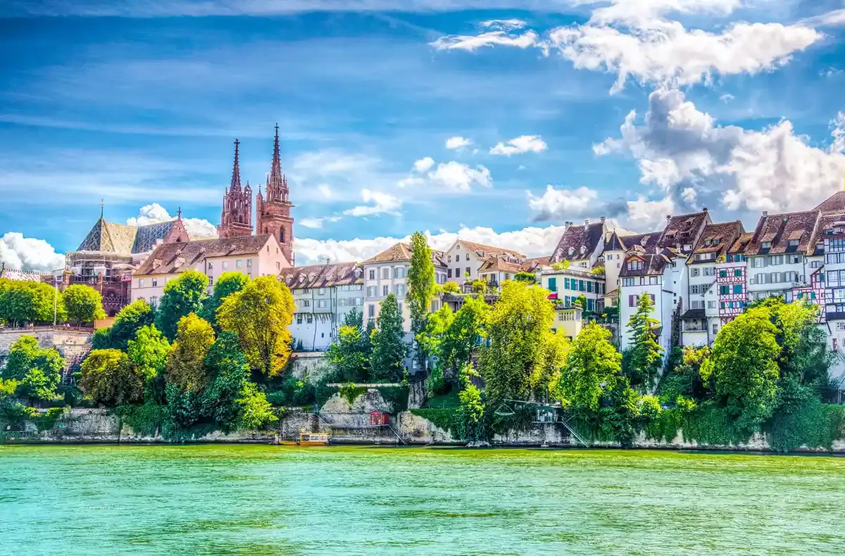 Riverside-of-Rhine-in-Basel